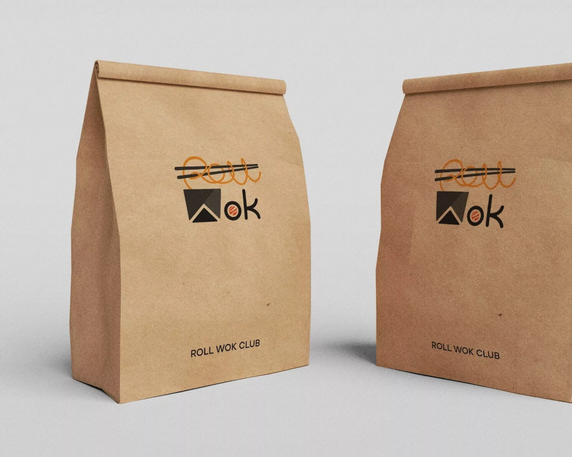 Создание дизайна упаковки суши-бара «Roll Wok Club» в Нижней Туре